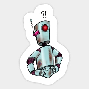 Exclamation Robot Sticker